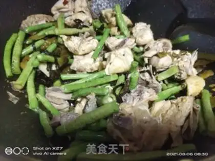 Make Sour beans, chicken step 2