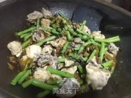 Make Sour beans, chicken step 3