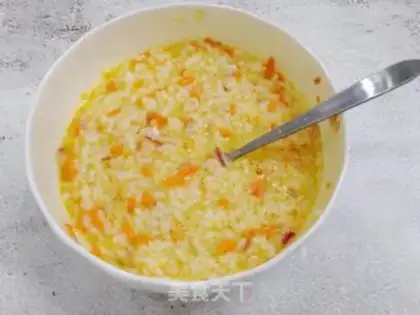 Make Rice eggcakes step 2