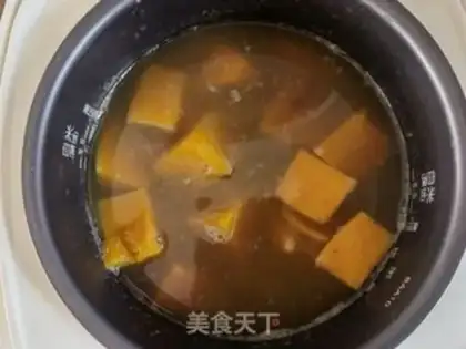 Make Potato pumpkin green bean congee step 7