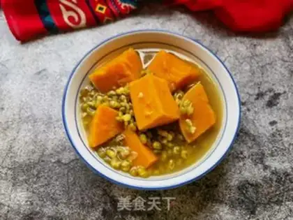 Make Potato pumpkin green bean congee step 9