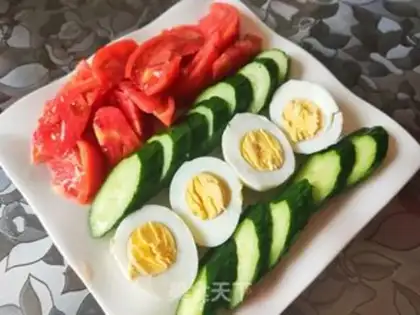 Make Egg and vegetable salad step 1