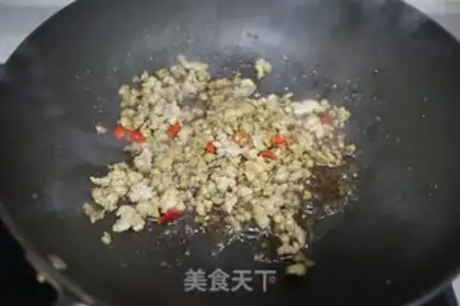 Make The meat, the garlic, the tofu step 3