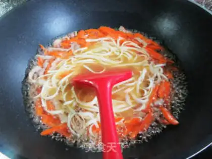 Make Five carrot curry noodles step 9