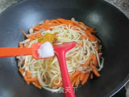 Make Five carrot curry noodles step 11