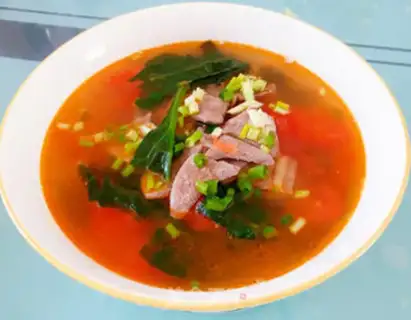 Make Pork liver spinach soup step 8
