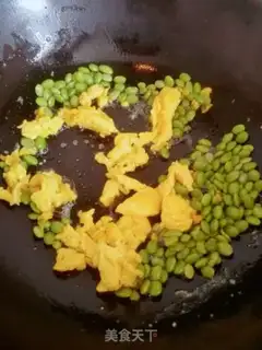 Make Soybeans and fried eggs step 6