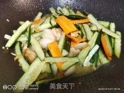 Make Five flowers, cucumber step 5