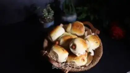Make A mini ham sausage bread step 10