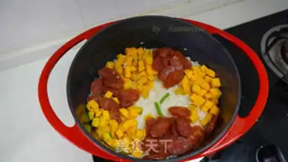 Make Pumpkin rice step 4