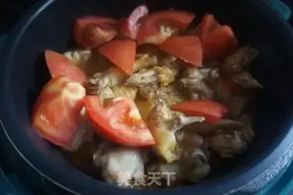 Make A tomato chicken without a drop of water step 10