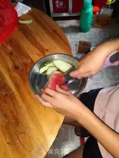 Make A watermelon shake step 1