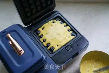 Make Onion pine waffles step 4