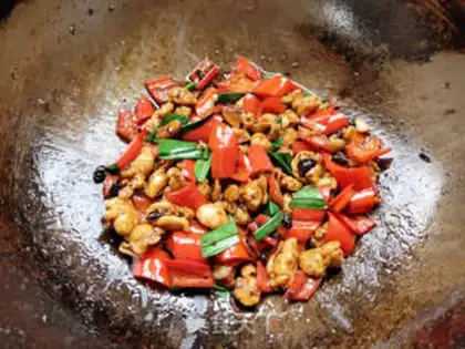 Make Porridge chili fried chicken step 9