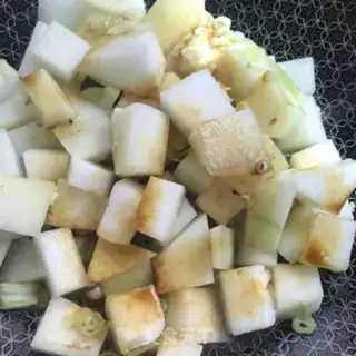 Make Peaches and garlic melons step 5
