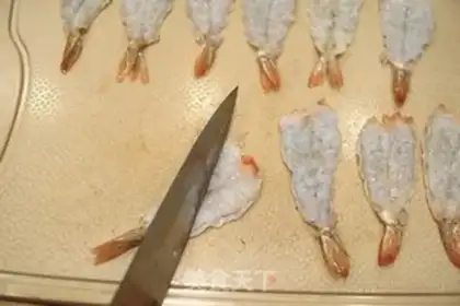 Make Double-smelling shrimp chops step 5