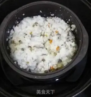 Make Green bean carrot baby rice step 2