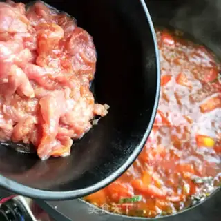 Make Sea sorghum beef and rice step 7