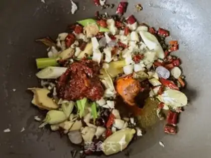 Make Celery onion fried lobster tail step 5