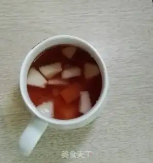 Make Peach pudding tea step 1