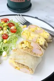 Make Shrimp cheese burrito step 6