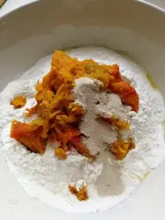 Make Pumpkin buns step 1