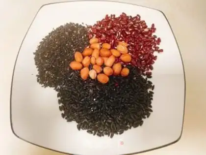 Make Red bean black rice sesame paste step 0