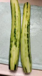 Make cucumber with eggs step 1