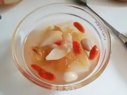 Make Peach glue pear soup step 9