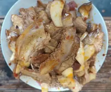Make Five bouquets of apricot mushroom step 7