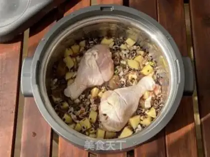 Make Tasty groceries and chicken leg rice step 3