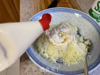 Make Potato mashed up cold and hot step 3