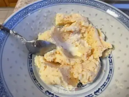 Make Potato mashed up cold and hot step 6