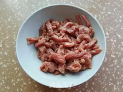 Make Potato leaves and fried meat step 0