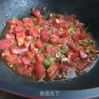 Make Tomato fried black tofu step 5