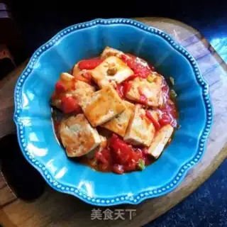 Make Tomato fried black tofu step 8