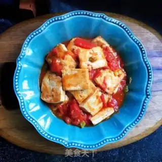 Make Tomato fried black tofu step 9