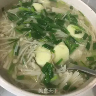 Make Gold pins, tofu soup step 6