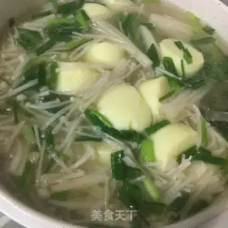 Make Gold pins, tofu soup step 8