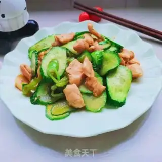 Make Chicken chest fried cucumber step 14