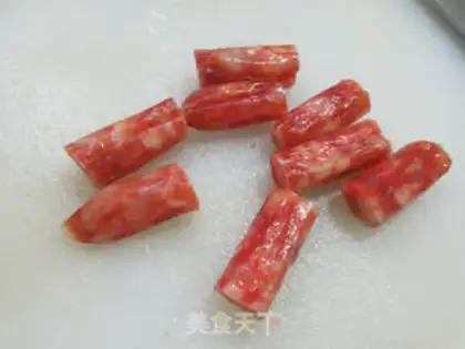 Make Sausage shrimp cuisine to cook fans step 2