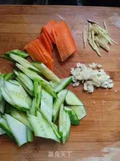 Make A cucumber carrot step 0