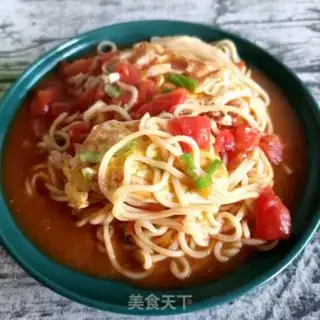 Make Tomato fried egg noodles step 16