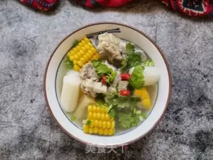 Make ♪ Mountain medicine corn chop soup ♪ step 15