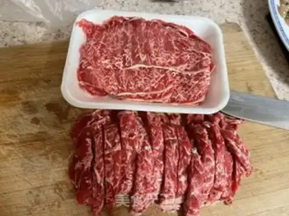 Make Mushroom beef rice step 0