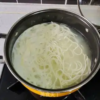 Make Egg sauce noodles step 10