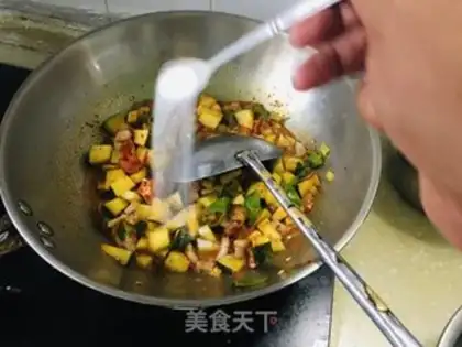Make Pumpkin with lamb and potatoes step 4