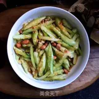Make Fry peanut cucumber step 8