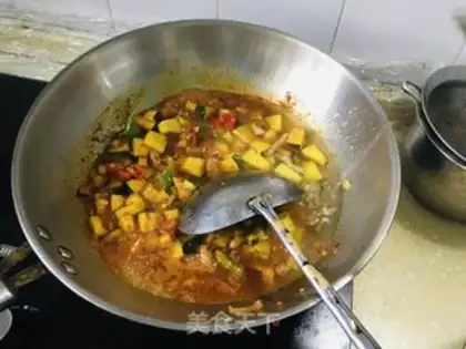 Make Pumpkin with lamb and potatoes step 6