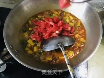 Make Pumpkin with lamb and potatoes step 7